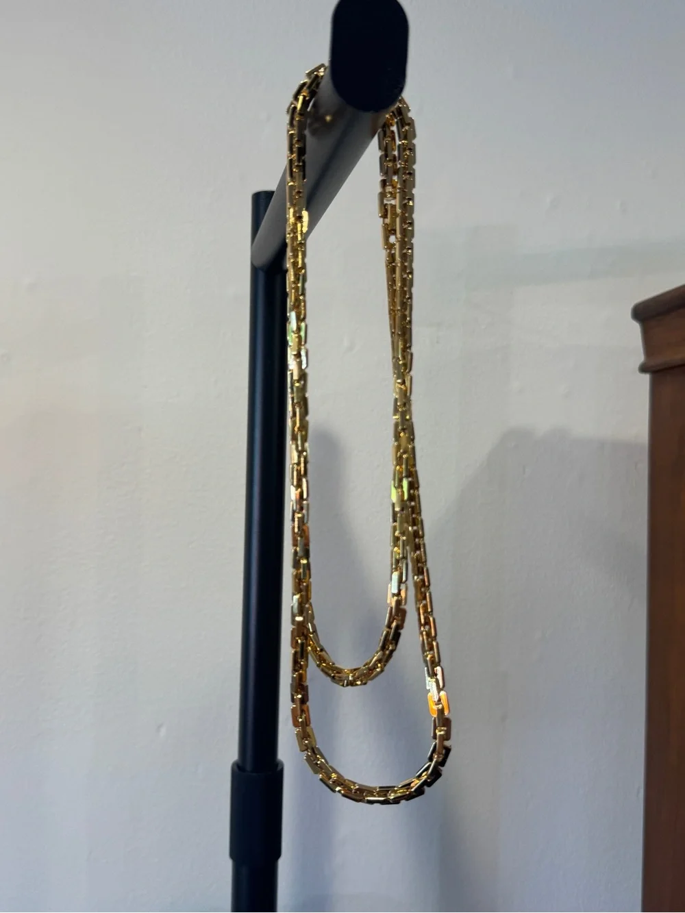 Monet Vintage Gold Multi-Strand Link Necklace - Extra Long 36”